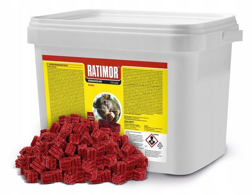 ULTRA MOCNA TRUTKA KOSTKA NA MYSZY I SZCZURY RATIMOR 3KG BROMADIOLONE na Arena.pl