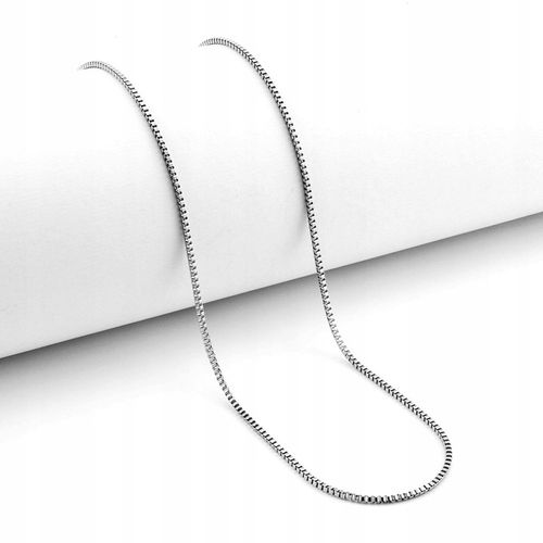 Łańcuszek Srebrny pr. 925 Rodowany Splot Kostka Wenecjana | 50 cm x 1 mm na Arena.pl