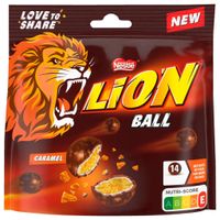 LION BALL BIAŁE KULKI CZEKOLADA MLECZNA KARMEL 130g