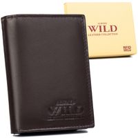 skórzany portfel męski z kieszonką na suwak - always wild