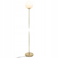 LAMPA PODŁOGOWA ZŁOTA DO SALONU KULA wys. 134 cm