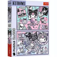 Puzzle 2 X 200 Hello Kitty Psoty Kuromi, 2 Układanki Dla Dzieci +7 Lat