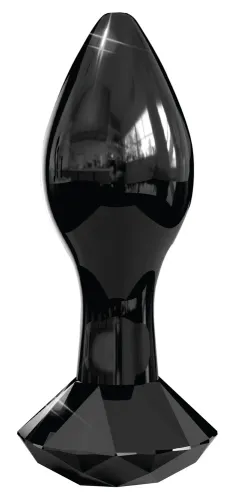 icicles szklany stożkowy korek z ozdobnym kryształem 9 cm czarny na Arena.pl