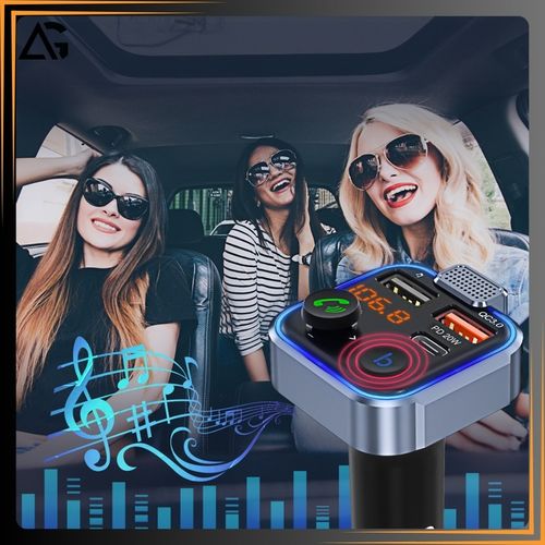 TRANSMITER BLUETOOTH SAMOCHODOWY FM USB 3.0A + 1.0A QC USB-C ŁADOWARKA na Arena.pl