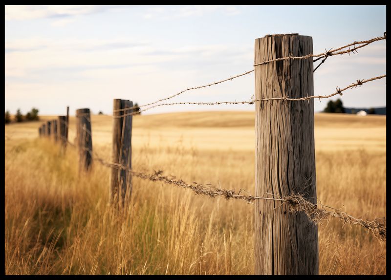 Plakat 84x59,5cm Płot na Polu zdjęcie 2