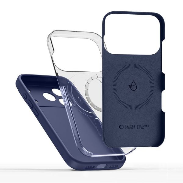 tech-protect silicone magsafe iphone 17 pro max deep blue zdjęcie 4