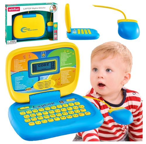 SMILY PLAY EDUKACYJNY LAPTOP DLA MALUCHA komputerek dla dzieci +3 lata na Arena.pl