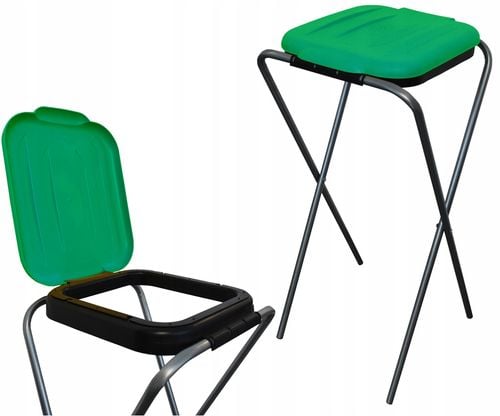 stojak do segregacji odpadów (1-stanowiskowy) zielony na Arena.pl