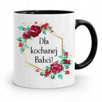 Kubek Czarny Dzień Babci Dla Kochanej Babci Z Nadrukiem Ze Zdjęciem