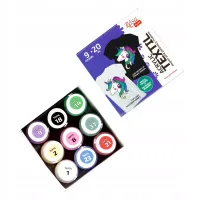 ROSA TALENT FARBY DO TKANIN ZESTAW 9 KOLORÓW 20 ML UNICORN