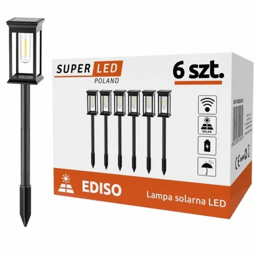 6x Lampa ogrodowa SOLARNA LED wbijana Latarnia Żarówka Filament 3000K SMD na Arena.pl