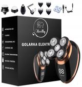 GOLARKA MĘSKA MASZYNKA ELEKTRYCZNA DO GOLENIA GŁOWY BRODY TRYMER 5W1 HEELLY