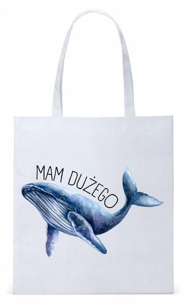 Dla Chłopaka Męża Prezent Torba Eco Biała Shopper Z Nadrukiem Ze Zdjęciem zdjęcie 1