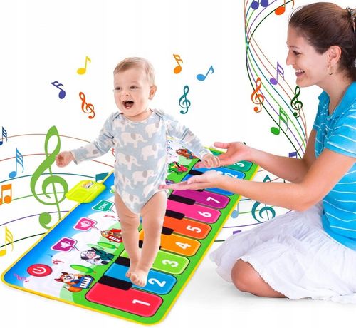 MATA MUZYCZNA DO TAŃCZENIA DLA DZIECI INTERAKTYWNA 130 cm PIANINKO NAGRYWA na Arena.pl