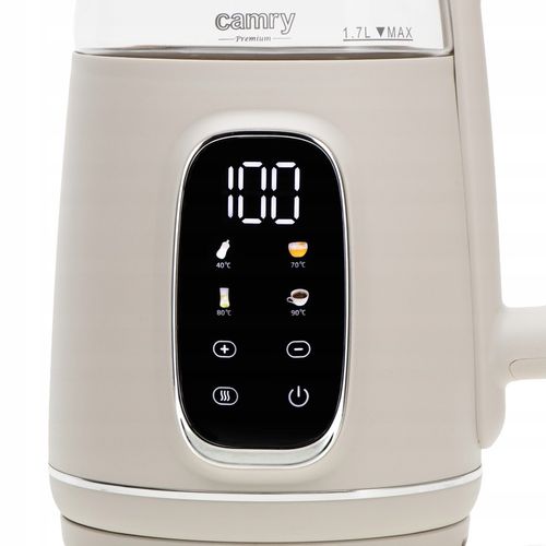 Czajnik Elektryczny 2200W Szklany beżowy Panel LED Mocny Camry CR1383 na Arena.pl