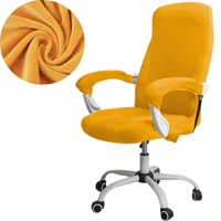 POKROWIEC FOTEL OBROTOWY WELUR AKSAMIT MUSZTARDOWY