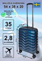 Walizka mała kabinowa Cavalet SMYGEHUK niebieska