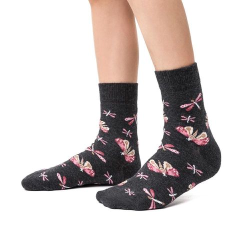 SKARPETY DZIECIĘCE WZOROWANE 014 32-34 wzór - dziewczynka na Arena.pl