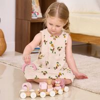 UKŁADANKA POCIĄG DEWNIANA CUCHCIA KLOCKI KOLEJKA 2W1 WAGONY MONTESSORI VIGA