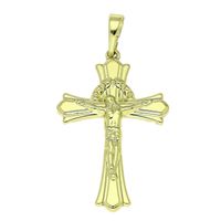 Zawieszka Pozłacana 14K Krzyżyk z Jezusem 40/21 mm
