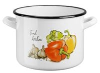 GARNEK GAR EMALIOWANY DUŻY DO ROSOŁU 18cm 3,4 L