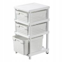 Szafka mobilna na kółkach łazienkowa z koszykami wysuwanymi regał