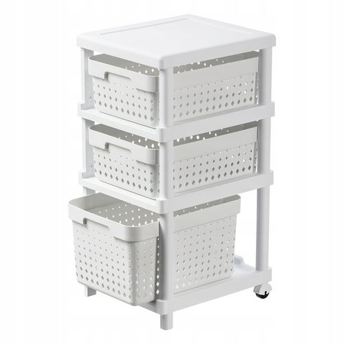Szafka mobilna na kółkach łazienkowa z koszykami wysuwanymi regał kuchenny na Arena.pl