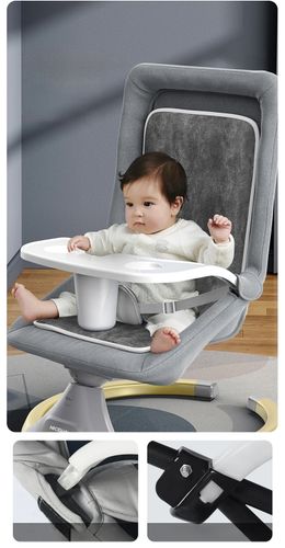 leżaczek dla niemowląt bujaczek elektryczny nicekids + pilot bluetooth na Arena.pl