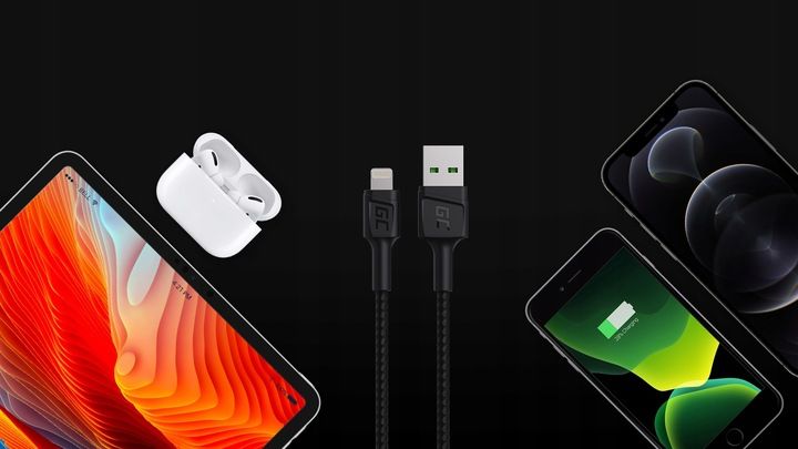 Mocny Kabel GreenCell PowerStream USB-A - Lightning 2m do iPhone 12 13 14 zdjęcie 2