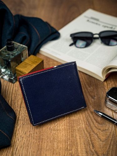 poziomy portfel męski dwukolorowy ze skóry naturalnej hq - rovicky na Arena.pl