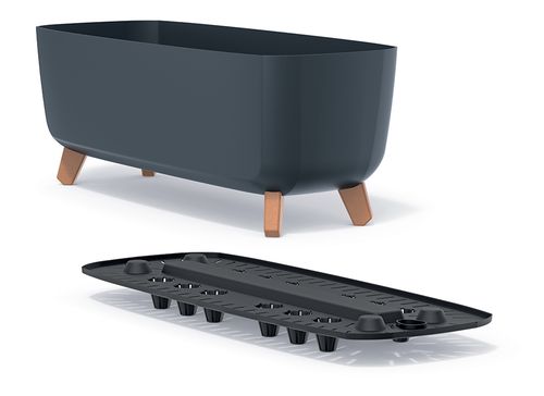 Doniczka na nóżkach GRACIA CASE DGCL600 | Antracyt na Arena.pl