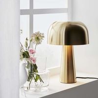 Stojąca LAMPA nocna BLANCA 107935 Markslojd metalowa LAMPKA stołowa grzybek brąz