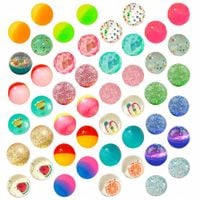 100szt PIŁKI KAUCZUKOWE 30mm ANTYSTRESOWE MIX KOLORÓW (A klasa)