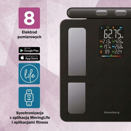 Waga łazienkowa z uchwytem, elektroniczna, precyzyjna skład ciała, na Arena.pl