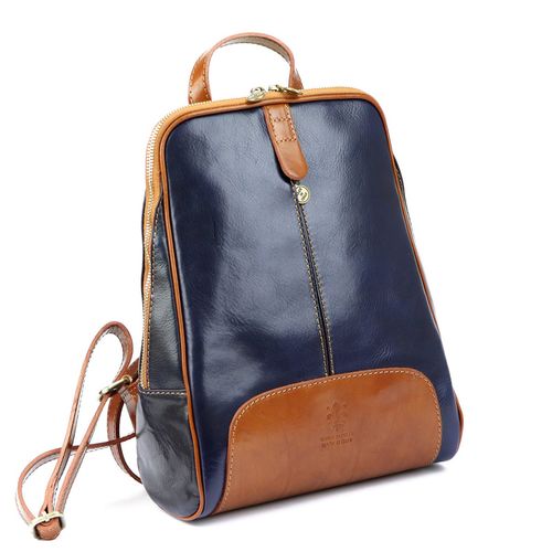 Florence Miejski Damski plecak skóra naturalna z kieszeniami na suwak na Arena.pl