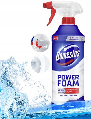 domestos power foam piana do mycia toalety i łazienki arctic fresh 435ml na Arena.pl