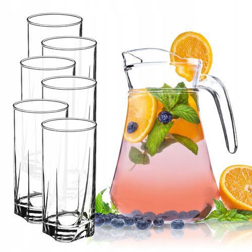 Kadax Dzbanek 1,4L + 6 Szklanek 380ml Na Wodę Sok na Arena.pl