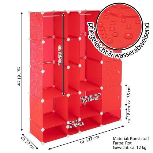 Czerwony regał RED RACK HIGH- system wtykowy na Arena.pl