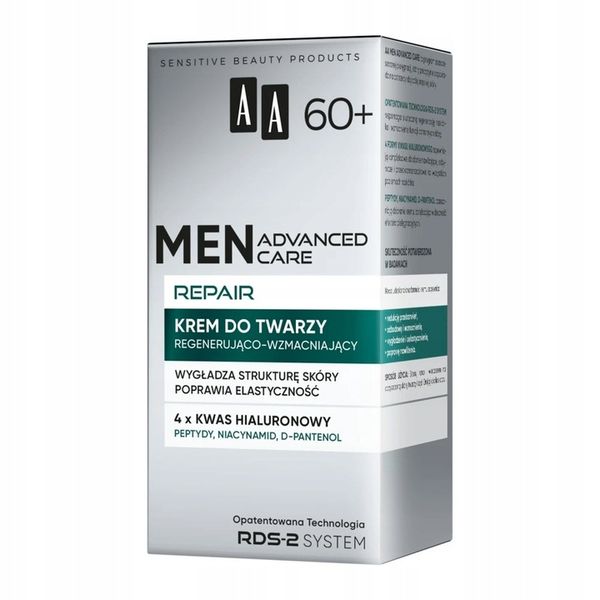 AA MEN ADVANCED CARE REPAIR 60+ krem do twarzy zdjęcie 4