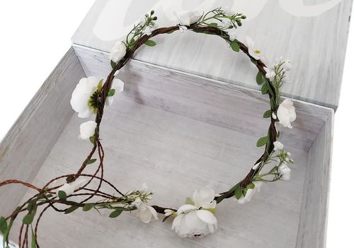 WIANEK NA KOMUNIĘ DEC25 komunijny dekoracja opaska biały na głowę jak żywy na Arena.pl