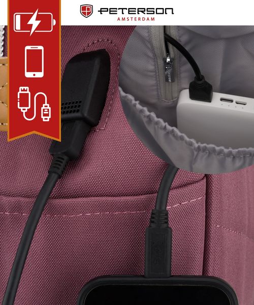 plecak materiałowy ptn beta-0367 purple zdjęcie 8