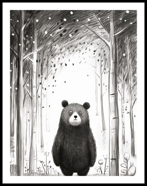 Plakat 50x65cm Ciekawski Miś zdjęcie 3