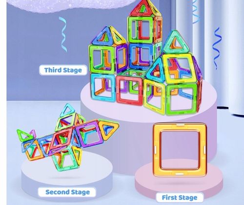 Klocki Magnetyczne Konstrukcyjne Edukacyjne 3D COOLJOY 45 el na Arena.pl