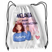Plecak Sportowy Szkolny Dla Melanii Córki Dziecka Z Nadrukiem Ze Zdjęciem