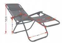 FOTEL OGRODOWY LEŻAK PLAŻOWY ROZKŁADANY ZAGŁOWEK