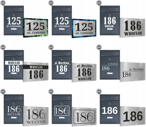 Skrzynka Pocztowa na listy z nadrukiem Numeru domu + Tablica adresowa ALU na Arena.pl