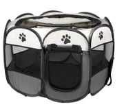 Kojec uniwersalny składany klatka dla psa kota - szary