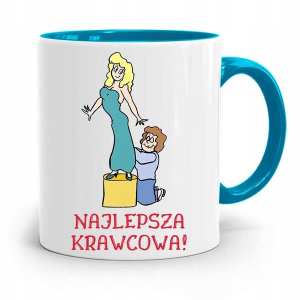 Kubek Błękitny Krawcowej Krawca Najlepsza Krawcowa Z Nadrukiem Ze Zdjęciem zdjęcie 1