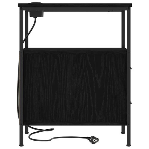 Stolik nocny z szufladą 2 pcs Czarny dąb 30 x 48 x 61 cm na Arena.pl