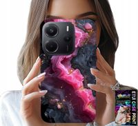 ETUI DO XIAOMI NOTE 14 4G - RÓŻOWY MARMUREK PLECKI, MODNE WZORY